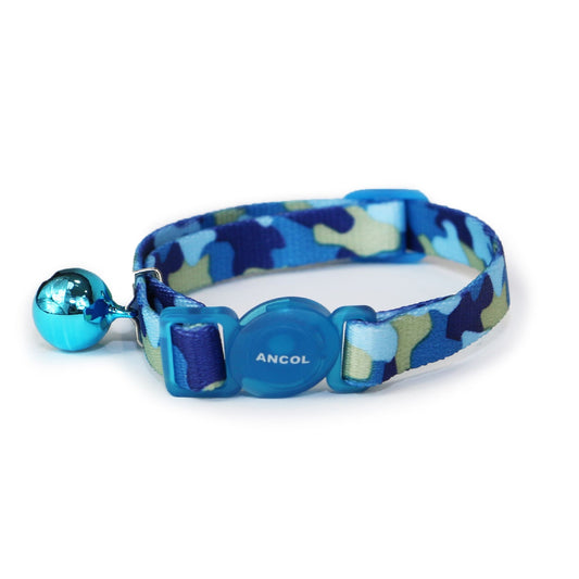 Ancol Cat Camouflage Safety Collar Blue