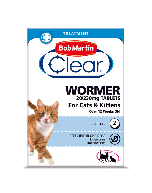 BM Clear 2 In1 Cat Wormer 2Tab x6