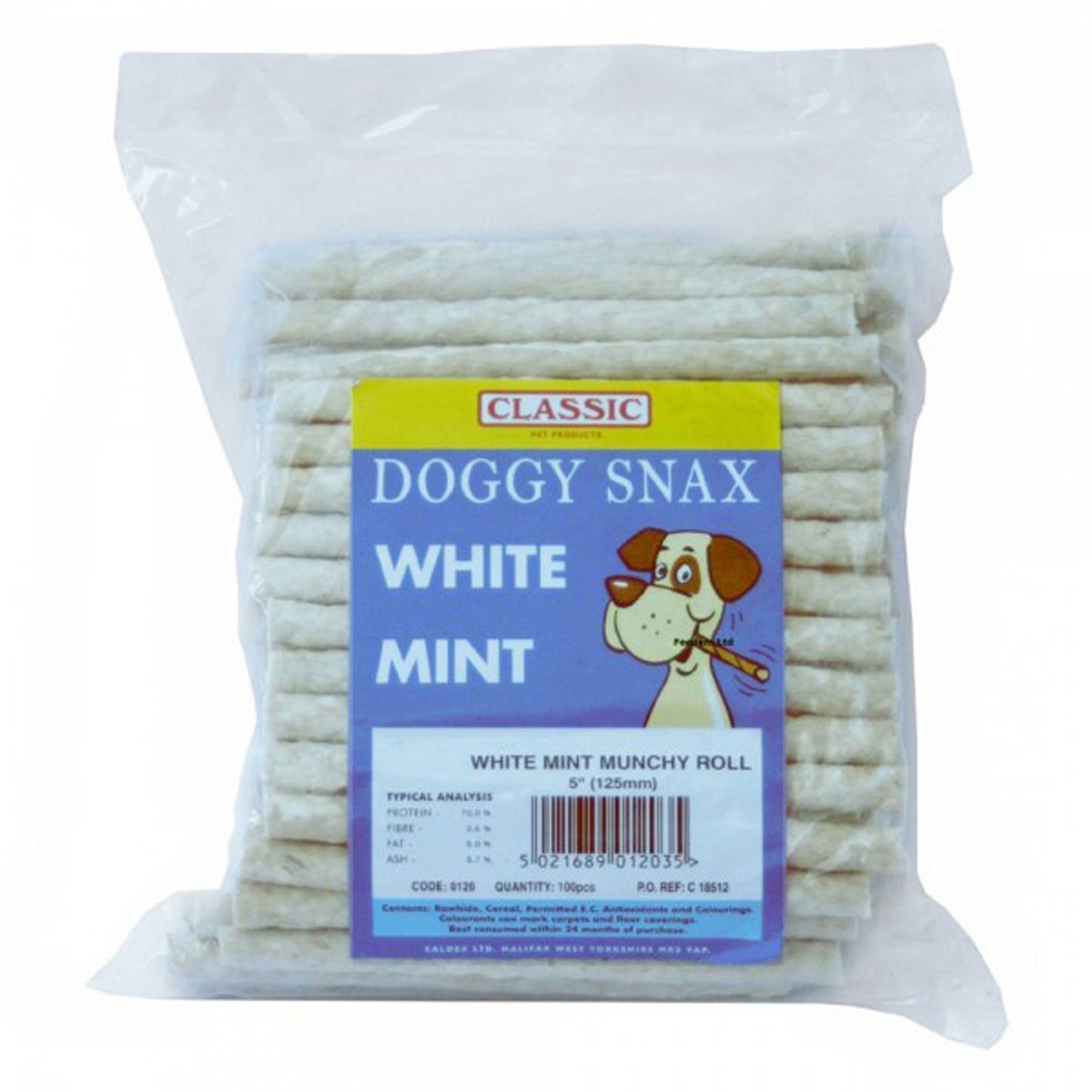 Classic Munchy Roll White Mint 100x5"