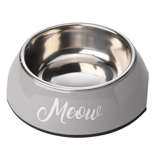HOP Grey Meow 2 in 1 Cat Bowl