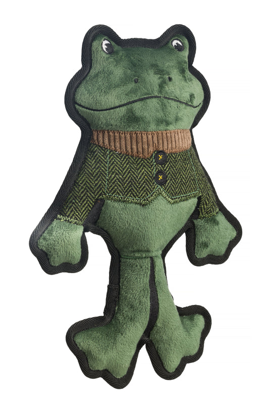 HOP Green Tweed Frog Dog Toy