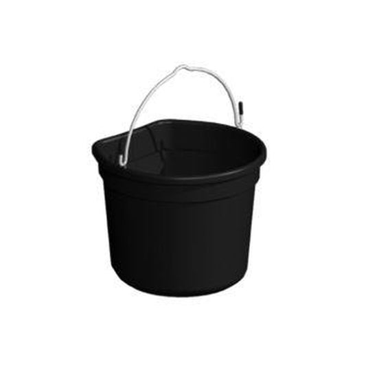 Flat Sided Bucket Black 18 L
