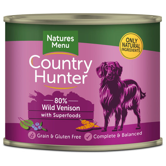 N/Menu Ctry Hunter Dog Tins Venis 6x600g