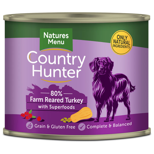 N/Menu Ctry Hunter Dog Tins Turkey6x600g