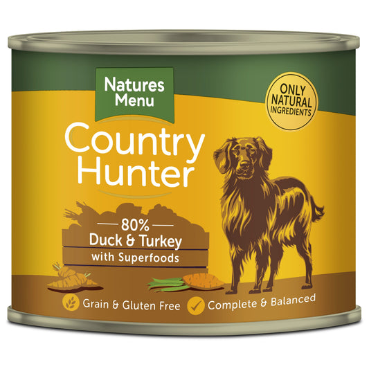 N/Menu Ctry Hunter Dog Tins Dck&T 6x600g
