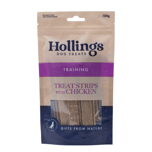 Hollings Treat Strip Chicken D/B 12x100g