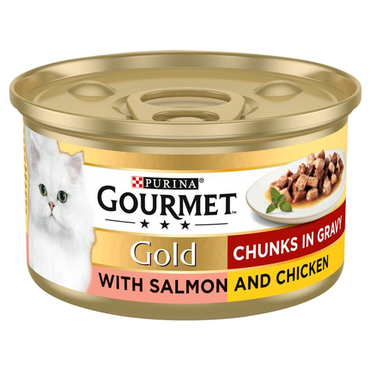 Gourmet Gold Salmon & Chicken CIG 12x85g