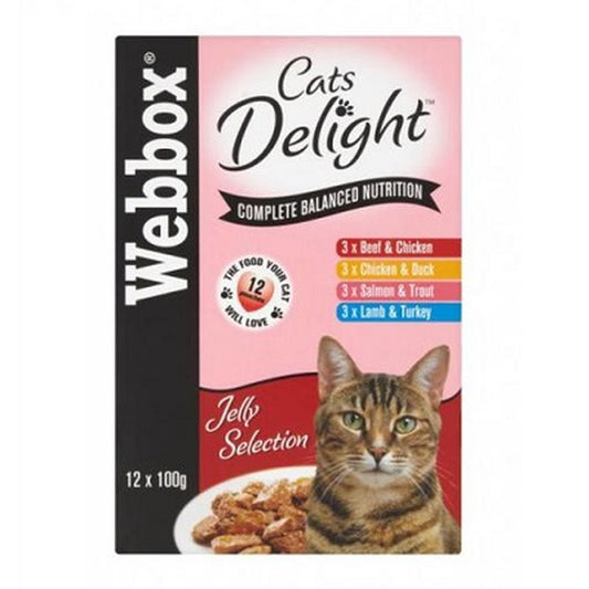 Webbox Cat Delight Jelly Pch 4x12x100g