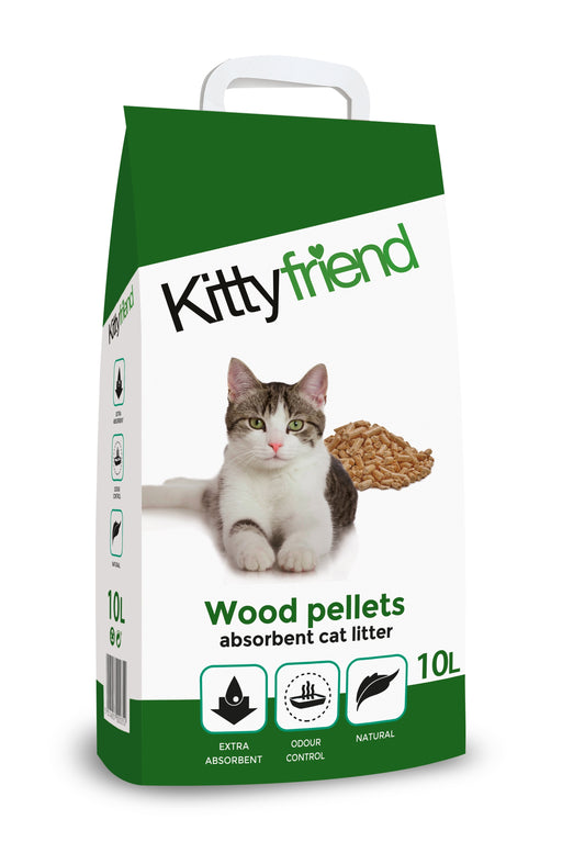 Kitty Friend Wood Pellets Cat Litter 10 L
